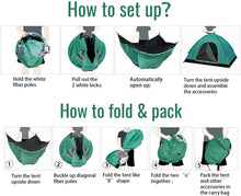 Load image into Gallery viewer, Instant Automatic pop up Camping Tent, 3-4 Persons Lightweight Tent, Waterproof, UV Protection, Perfect for Beach, Outdoor, Traveling, Hiking, Camping, Hunting, Fishing
