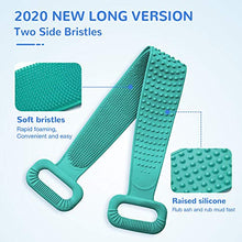 Load image into Gallery viewer, Silicone Bath Body Brush, Exfoliating Lengthen Silicone Body Back Scrubber, Easy to Clean, Lathers Well, Eco Friendly, Long Lasting, Comfortable Massage for Shower
