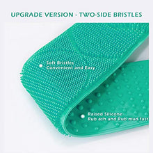 Load image into Gallery viewer, Silicone Bath Body Brush 35.5 inch Sword Handle Back Scrubber for Shower, Exfoliating Lengthen, Easy to Clean, Lathers Well, Eco Friendly, Long Lasting, Comfortable Massage for Shower (Green)
