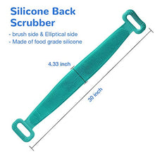 Load image into Gallery viewer, Silicone Bath Body Brush, Exfoliating Lengthen Silicone Body Back Scrubber, Easy to Clean, Lathers Well, Eco Friendly, Long Lasting, Comfortable Massage for Shower
