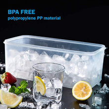 Load image into Gallery viewer, Ice Cube Trays 4 Pack (128 Ice Cubes), Stackable Silicone Bottom Ice Trays Ice Cube Molds Container Set with Airtight Lid
