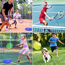 Load image into Gallery viewer, Meidong Tennis Trainer Rebound Baseboard With 3 long Rope Balls Great for Singles Training, Self-Study Practice, Tennis Training Tools for Kids Adults Beginners (Blue)
