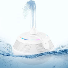 Load image into Gallery viewer, Fountain Waterproof Bluetooth Speaker, Wireless Shower Floating Party Outdoor Pool Speakers with Lights Deep Bass for Hot Tub Water (White)
