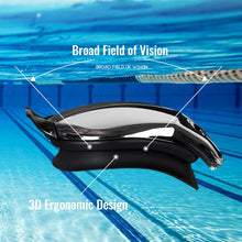 Load image into Gallery viewer, Swimming Goggles SWTROOM Swim Cap with Protection Case Nose Clip Ear Plugs for Adult Men Women

