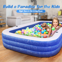 Load image into Gallery viewer, Inflatable Swimming Pool for Kids, 120"x72"x22" Full-Sized Family Swim &amp; Ball Pool for 2 3 4 5 Years Old Kids and Adults, Summer Swim Center for Garden and Backyard
