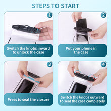 Load image into Gallery viewer, Universal Waterproof Phone Case Bag, FITFORT 4-Pack IPX8 Waterproof Phone Lanyard Pouch Compatible with iPhone 12/11 Pro Max/Pro/8 Plus, Galaxy S21/S20/S10/Note 20/10/9, OnePlus Phones up to 6.9"
