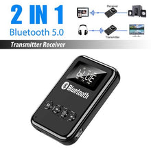 Load image into Gallery viewer, Bluetooth 5.0 Transmitter and Receiver, 2-in-1 Wireless Adapter
