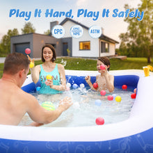 Load image into Gallery viewer, Inflatable Swimming Pool for Kids, 120"x72"x22" Full-Sized Family Swim &amp; Ball Pool for 2 3 4 5 Years Old Kids and Adults, Summer Swim Center for Garden and Backyard
