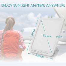 Load image into Gallery viewer, Light Therapy Lamp, UV-Free 15000 Lux Simulated Sunlight, 3 Color Temperature, 5 Brightness Levels, 10-60min Adjustable Timer, 180° Rotatable Stand, Memory Function, Touch Control LED Lamp for Indoor
