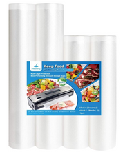 Load image into Gallery viewer, universal vacuum sealing bag, 2 bags, 8.6 inches x 50 inches, 11 inches x 50 feet, BPA free, very suitable for storage
