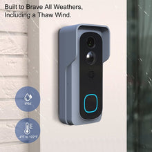 Load image into Gallery viewer, WiFi Video Doorbell Camera Wireless Doorbell Camera 1080P HD PIR Motion Detection 2-Way Audio Night Vision IP65 Waterproof
