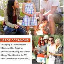 Load image into Gallery viewer, 12 Pcs Roasting Sticks Wooden Handle, Extendable Stainless Steel Marshmallow Roasting Sticks Telescoping Forks, Campfire Sticks, 32in Smores Sticks, Telescoping Skewers for Campfire, BBQ
